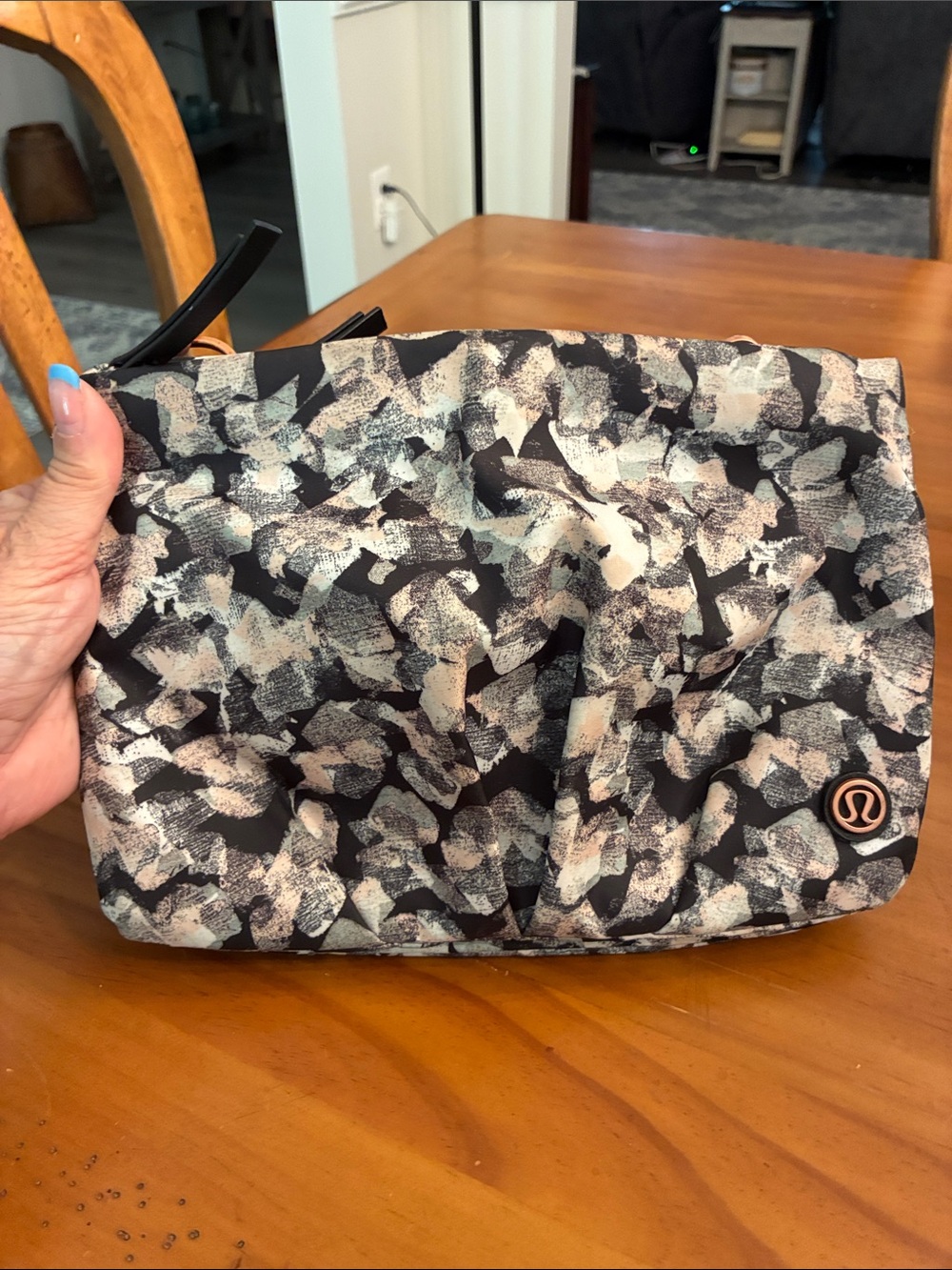 lululemon athletica Black & Cream Patterned Men’s Toiletry Pouch